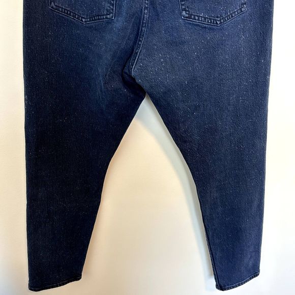 Levi's Womens Wedgie Jeans Size 31 Dark Wash Speckled Print Button-fly High-rise - Picture 3 of 14